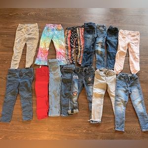 Set of 14 Girls 4t pant bundle designer and name brand